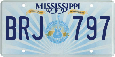 MS license plate BRJ797
