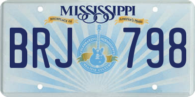 MS license plate BRJ798