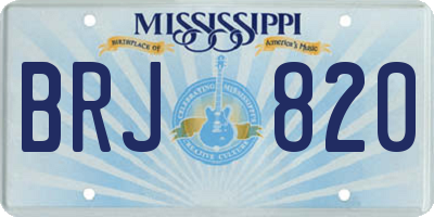MS license plate BRJ820