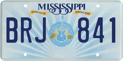 MS license plate BRJ841