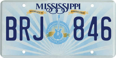 MS license plate BRJ846