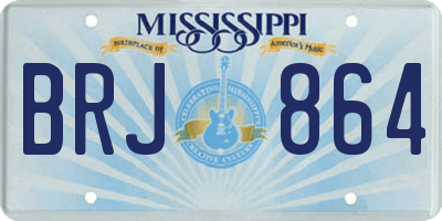MS license plate BRJ864