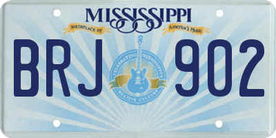MS license plate BRJ902