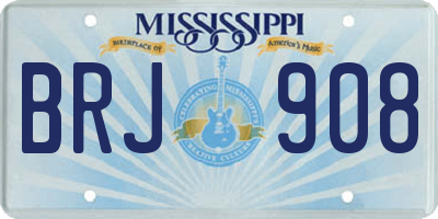 MS license plate BRJ908