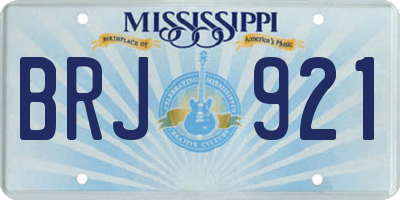 MS license plate BRJ921