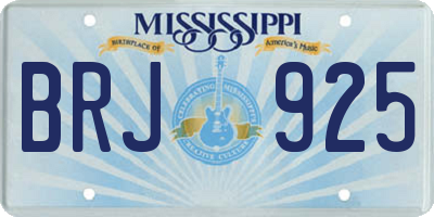 MS license plate BRJ925