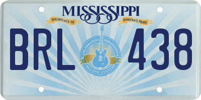 MS license plate BRL438