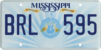 MS license plate BRL595