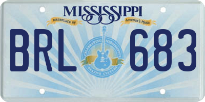 MS license plate BRL683