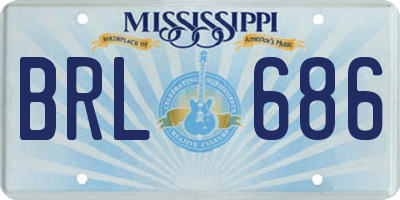 MS license plate BRL686