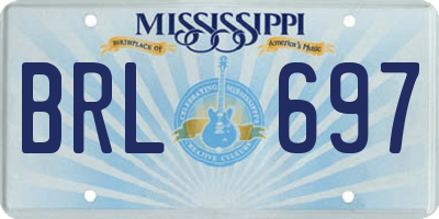 MS license plate BRL697