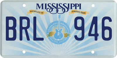 MS license plate BRL946