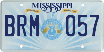MS license plate BRM057