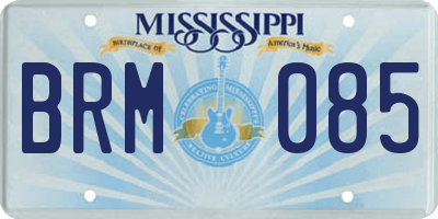 MS license plate BRM085