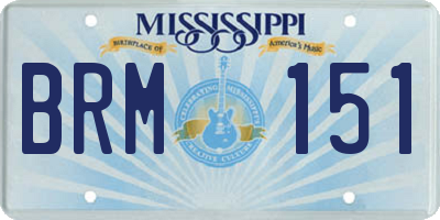 MS license plate BRM151