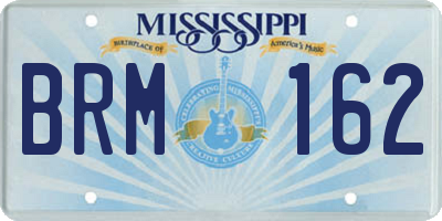 MS license plate BRM162