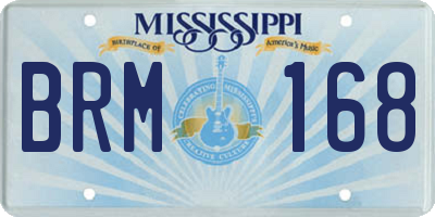 MS license plate BRM168