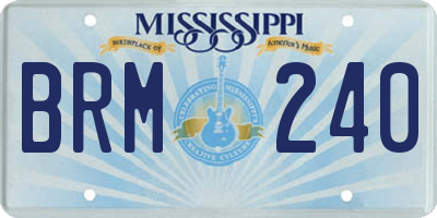 MS license plate BRM240