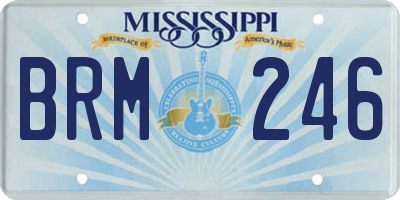 MS license plate BRM246