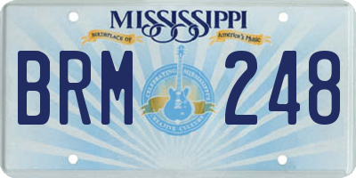MS license plate BRM248