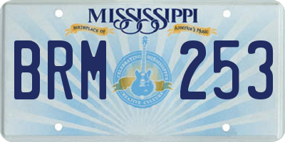 MS license plate BRM253