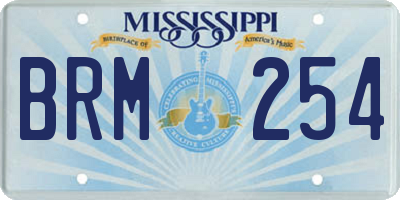 MS license plate BRM254