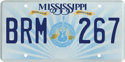 MS license plate BRM267