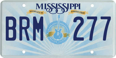 MS license plate BRM277