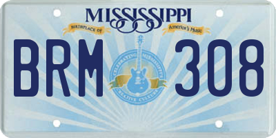 MS license plate BRM308