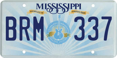 MS license plate BRM337