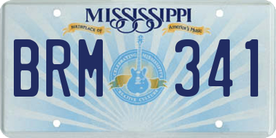 MS license plate BRM341