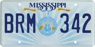 MS license plate BRM342