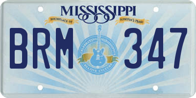 MS license plate BRM347