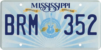 MS license plate BRM352