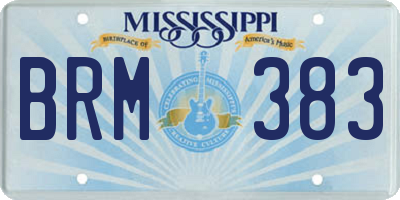 MS license plate BRM383