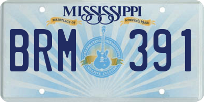 MS license plate BRM391