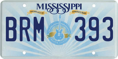 MS license plate BRM393