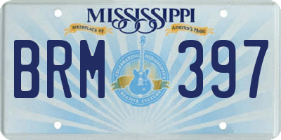 MS license plate BRM397