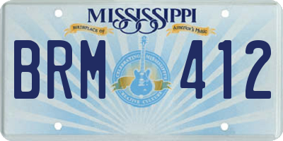 MS license plate BRM412