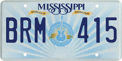 MS license plate BRM415