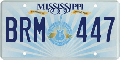 MS license plate BRM447