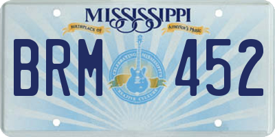 MS license plate BRM452