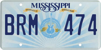 MS license plate BRM474