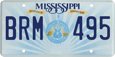 MS license plate BRM495