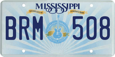 MS license plate BRM508