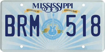 MS license plate BRM518