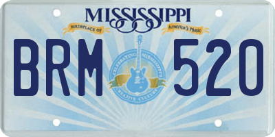 MS license plate BRM520