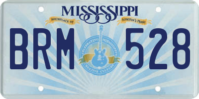MS license plate BRM528