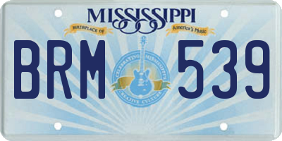 MS license plate BRM539
