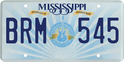 MS license plate BRM545